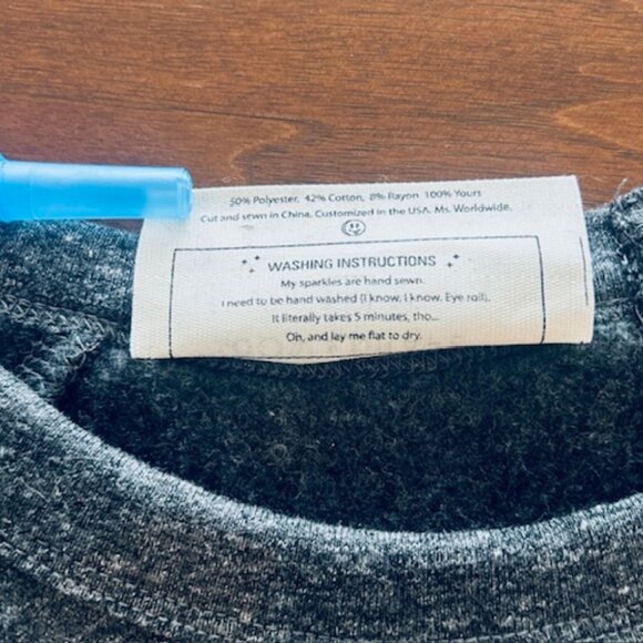 CLEARANCE! Bow & Drape "Bride Zilla" Sequined Pullover Sweater, Ladies Size M - Picture 6 of 8